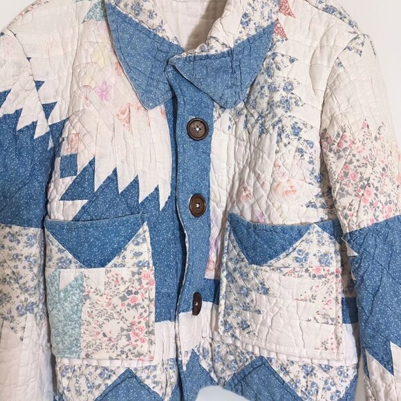 Vintage Quilt Cropped Jacket - Picture 2 of 5